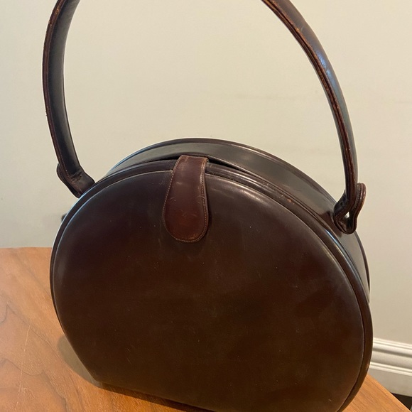 Vintage Leather ORIGINAL Oval Box Coblentz Evening Bag by Coblentz in NYC - Picture 6 of 12